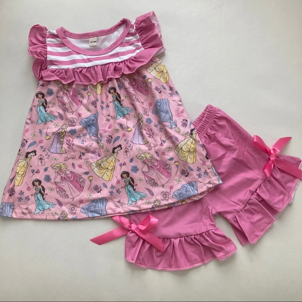 Boutique Princess Belle Jasmine cute Shorts set - Picture 2 of 9